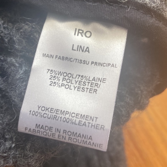 Women’s IRO jacket. Grey/black. Size 38 Size 6 - Picture 5 of 6